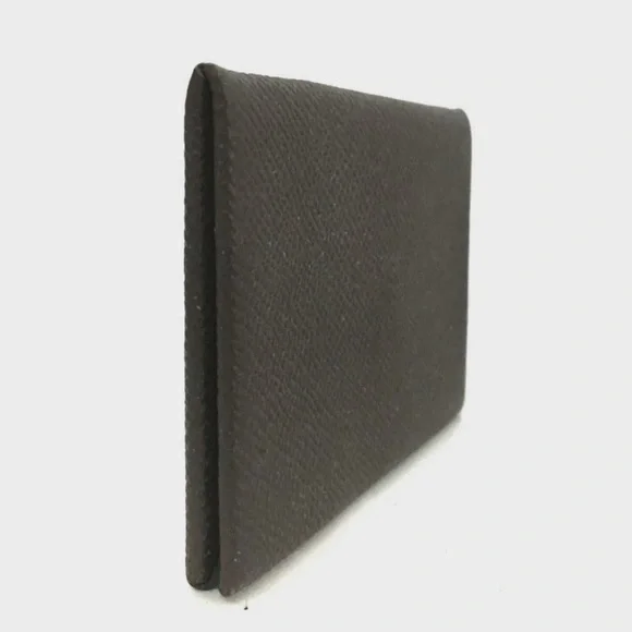 ❌SOLD❌ Hermes Dark Brown Epsom Leather Calvi Card Case - Picture 2 of 6